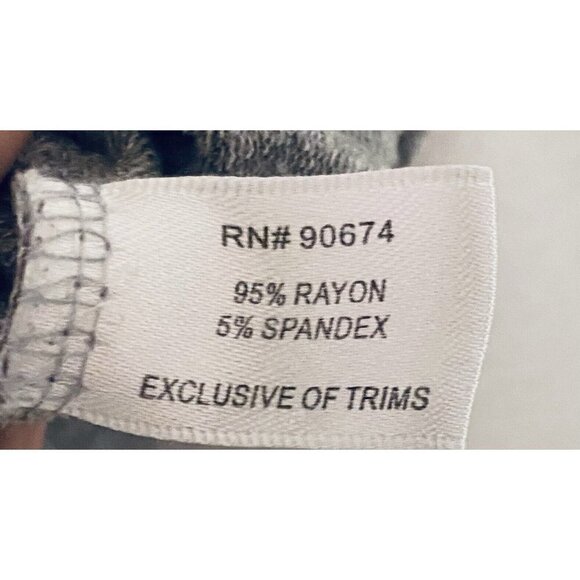 Boston Proper Top Womens Medium Gray Drape Neck Faux Dolman 3/4 Sleeve - Picture 5 of 7